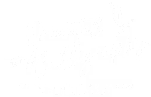 Oriental Calligraphy — 흰색 — 먹 바탕